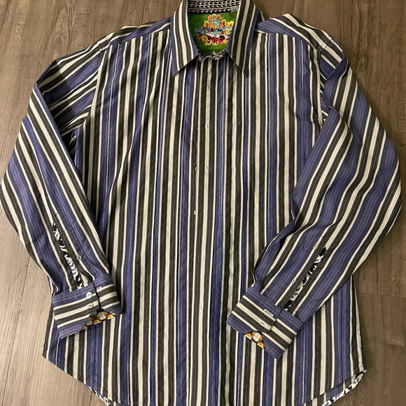 Robert Graham, Men’s Long sleeve, designer button down shirt. Size Large. - Picture 8 of 12